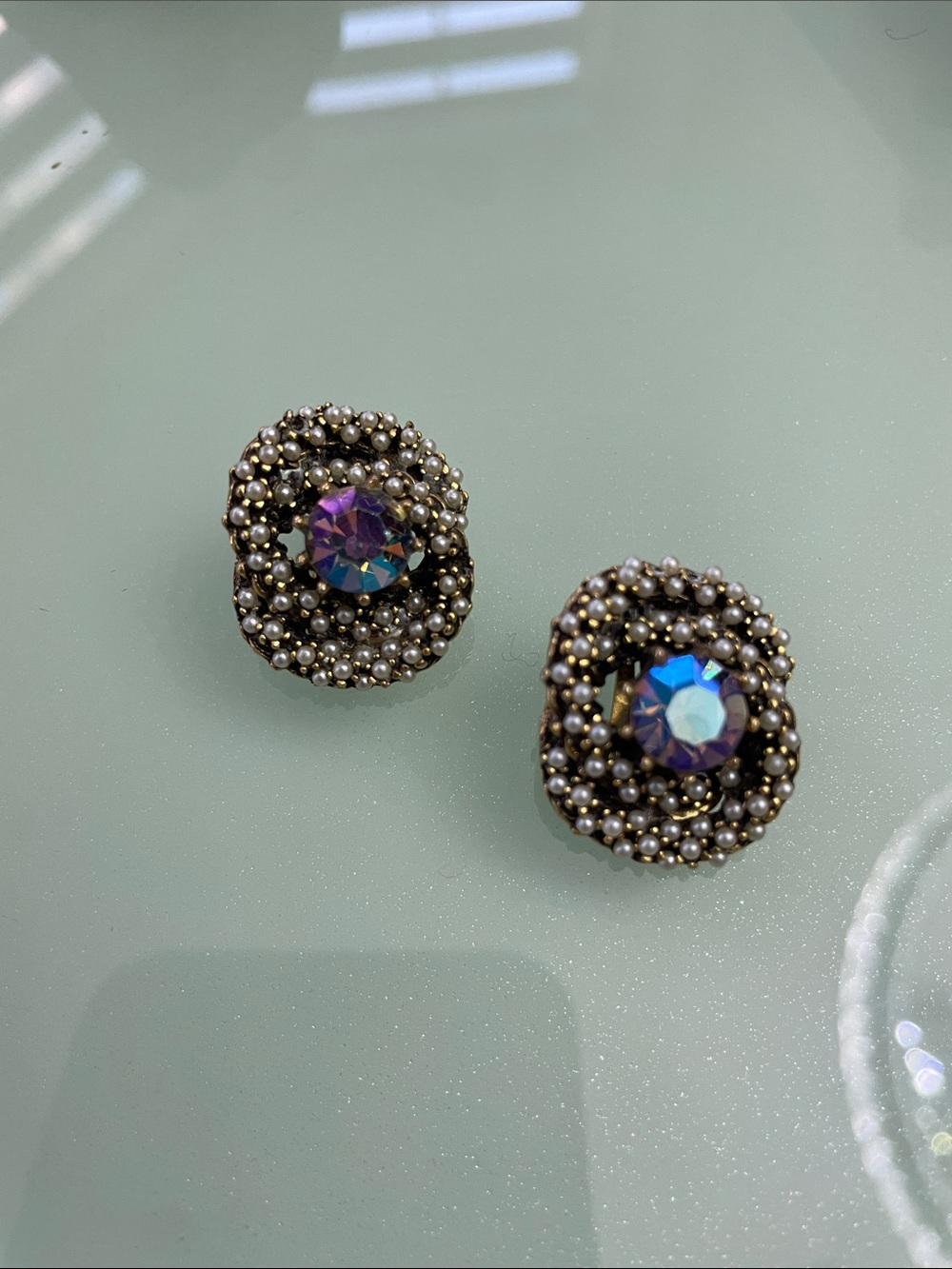 Vintage 1920 clip on Earrings